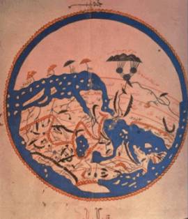 Weltkarte aus der Palastbibliothek von Per'Galamon, Abschrift aus der grauen Akademie zu Panesha